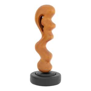 Modernist Biomorphic Wood Revolving Sculpture