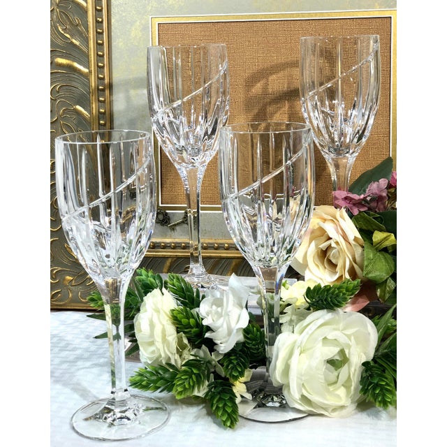 Mikasa Uptown Vintage Crystal Water Glasses Set of 4 Chairish