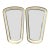 Vintage Gold Tipped White Lacquer Mirrors - Set of Two For Sale