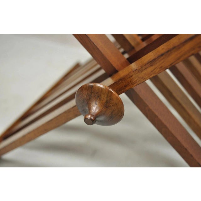 Wood Stewart MacDougall Kipp Stewart Drexel Walnut Folding Campaign Table (A) For Sale - Image 7 of 12