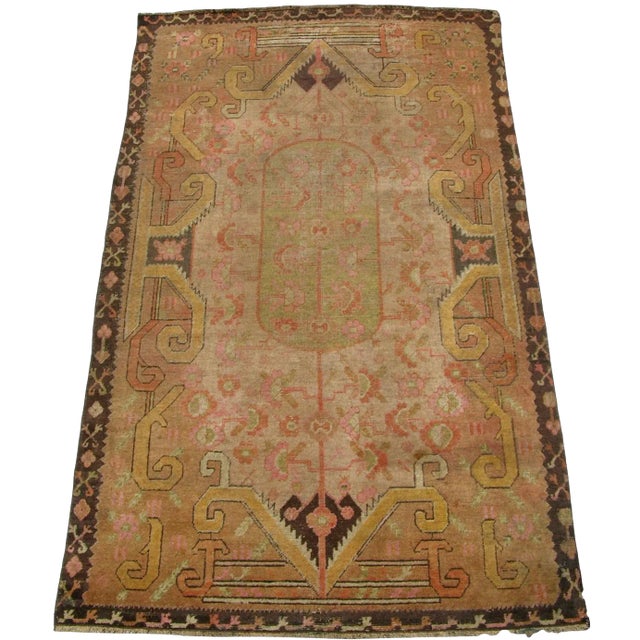 1900s Antique Uzbek Samarkand Rug- 8'1'' X 4'11'' For Sale