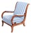 Biedermeier Lounge Chair in Oak, Spruce and Walnut, Austria, 1830s For Sale