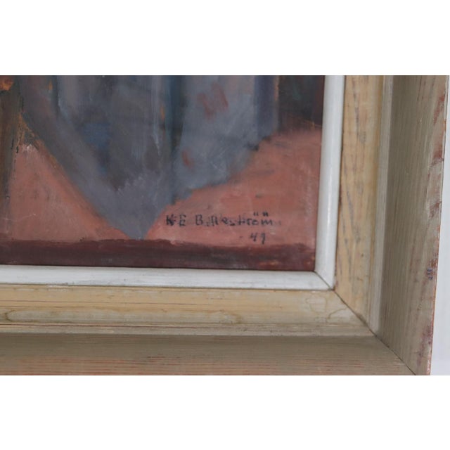 Karl Erik Billeström, Muted Scene, 1960s, Oil on Panel, Framed For Sale - Image 11 of 13