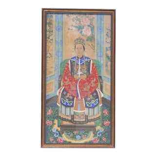 Late 19th Century Late Qing Dynasty Portrait of an Empress Court Lady For Sale