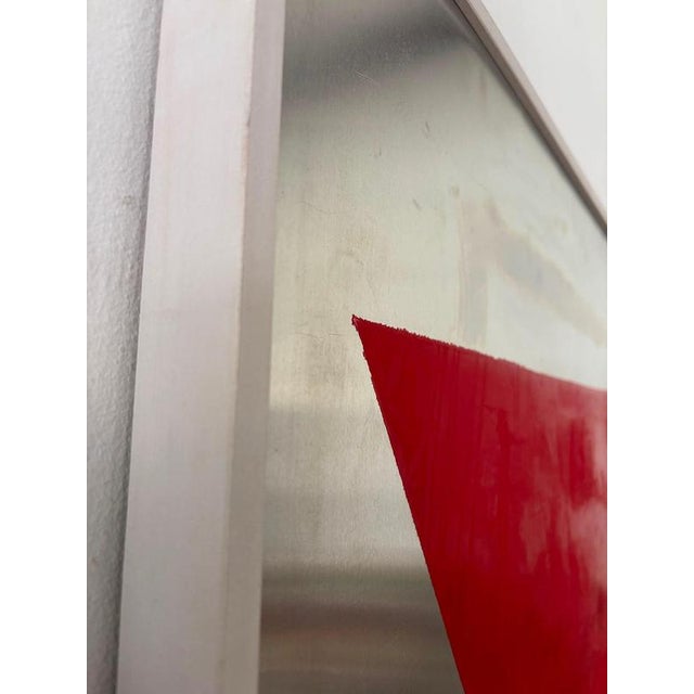 Geometric Composition on Steel, Italy, 1960s For Sale - Image 6 of 8