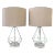 Vintage Chrome Geometric Table Lamps, Usb Charging Port on Base-A Pair For Sale