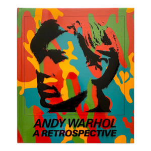 " Andy Warhol : A Retrospective " Vintage 1989 First Edition Lithograph Print Hardcover Landmark Exhibition Pop Art Book