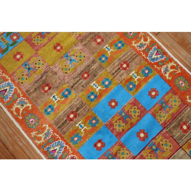Mid-20th Century Zabihi Collection Funky Turkish Anatolian Rugs - A Pair - 3'2" x 5'9" For Sale - Image 4 of 12