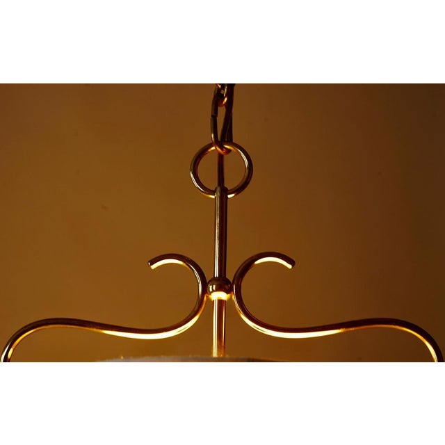 Austrian Pendant in Brass with Silk Shades by Rupert Nikoll, 1955 For Sale - Image 12 of 13