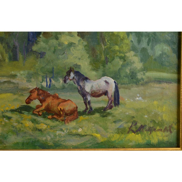 Karlis Miesnieks, On the Forest Edge, 1960s, Oil on Canvas, Framed, in Very Good conditions. Designed 1960 to 1969 This...