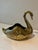 Mid 20th Century Vintage Brass Swan Planter For Sale - Image 5 of 7