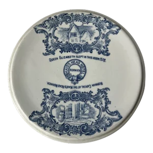 Vintage Blue & White Maid's Head Hotel Cheese Platter