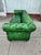 1980s Green Chesterfield Leather Sofa For Sale In Los Angeles - Image 6 of 12