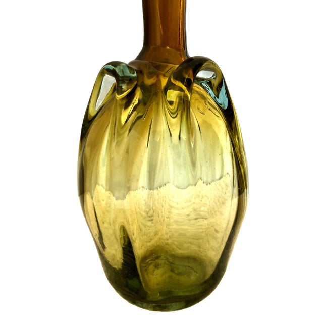Mid 20th Century Mid 20th Century Mid-Century Modern Murano “Pulled Loop” Style Art Glass Decanter For Sale - Image 5 of 6