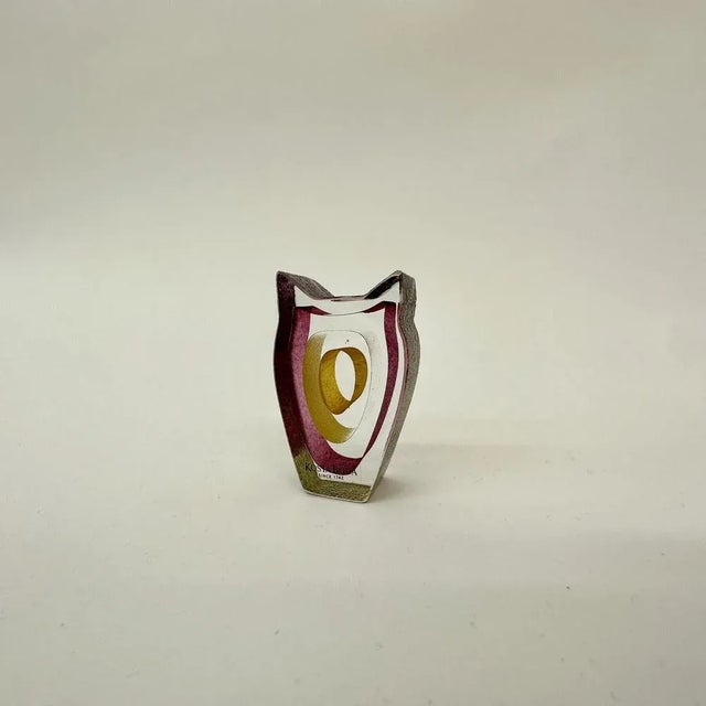 Small Sculpture Owl Night Eyes by Berta Vallien for Kosta Boda, Sweden For Sale - Image 9 of 9