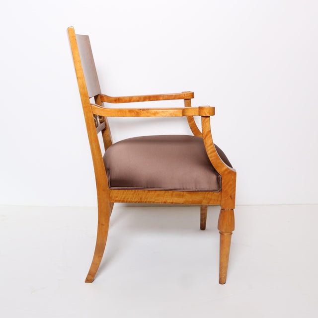 Neoclassical Early 19th Century Pair of Neoclassical Armchairs For Sale - Image 3 of 10