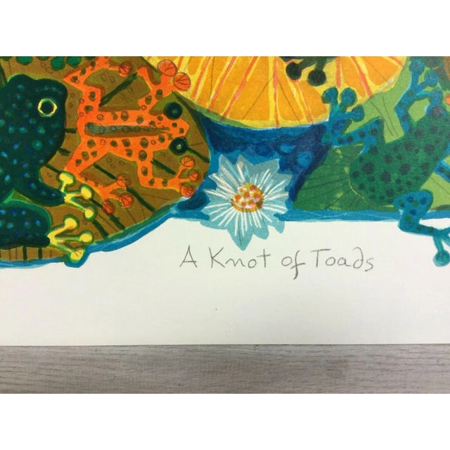 Modern Mid Century Modern Unframed Knot of Toads Judith Bledsoe Signed Lithograph For Sale - Image 3 of 6