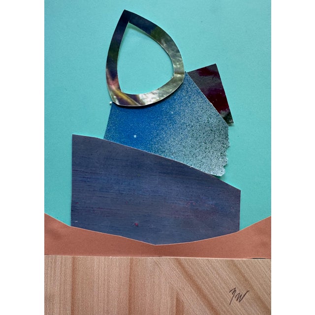 "Pop Music 17" Original Mixed-Media Collage on Paper by Zac Woodiel For Sale - Image 4 of 9