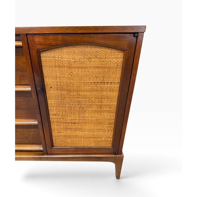 Brown Mid-Century Modern Lane Rhythm Walnut Sideboard - Refinished! For Sale - Image 8 of 12