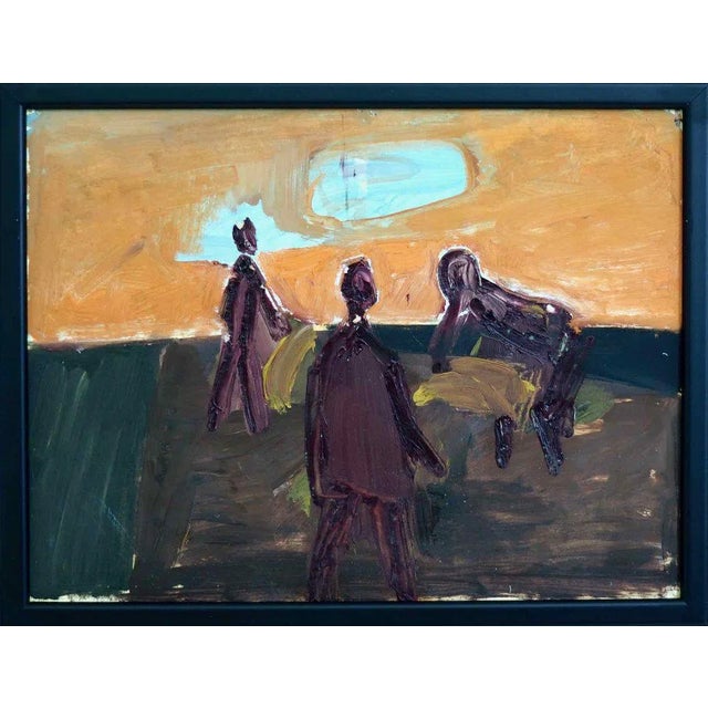 Antique German Expressionist Painting on Paper, 1910s For Sale