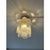 Little bright flush mount with transparent "tronchi" murano glass. metal frame in a bath of gold 24k 1 light, bulb not...