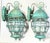 Funky Vintage Pair of Solid Brass Verdigris Wall Lanterns - 14”h X 7” W X 8”.5 D For Sale - Image 14 of 17