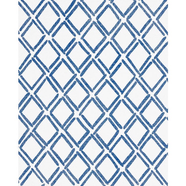 Contemporary Sample - Schumacher Dina Paperweave Wallpaper in Cobalt For Sale - Image 3 of 3