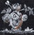 An original mid-20th-century gouache painting, Gustave Bourgogne, Black and White Roses.A subtle gouache painting of...