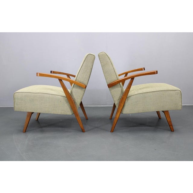 Armchairs in Beech, 1960s, Set of 2 For Sale - Image 6 of 16