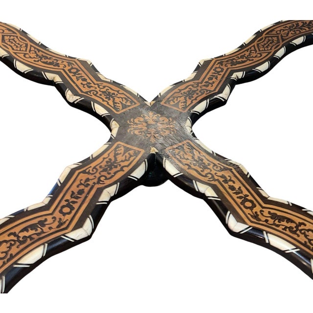 Black Italian Mid-19th Century Inlaid, Ebony and Bone Table For Sale - Image 8 of 8
