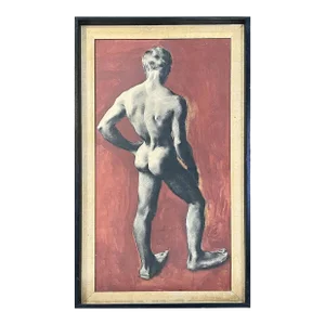 Christopher Lee Clark (American B. 1903) Black and Red Nude