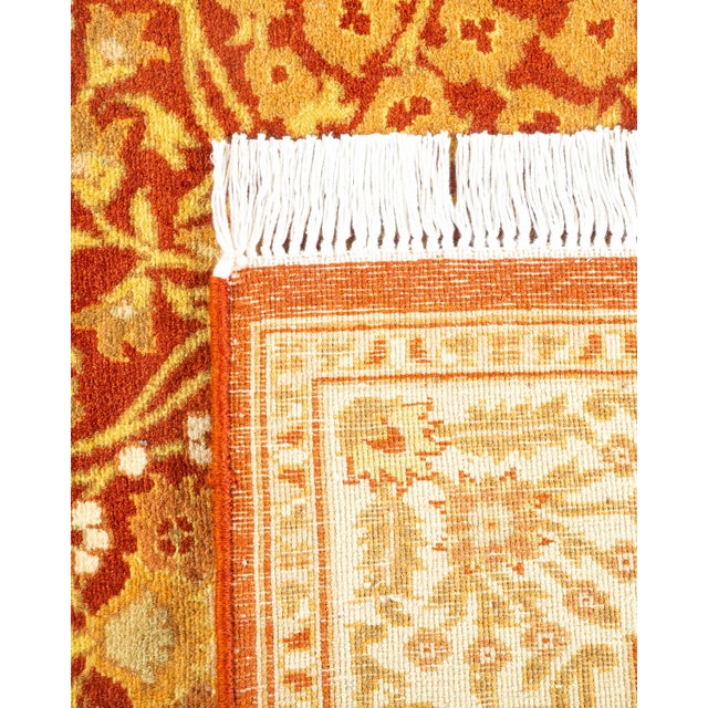 2000 - 2009 Mogul, One-of-a-Kind Hand-Knotted Runner Rug - Orange, 2' 7" x 8' 3" For Sale - Image 5 of 8