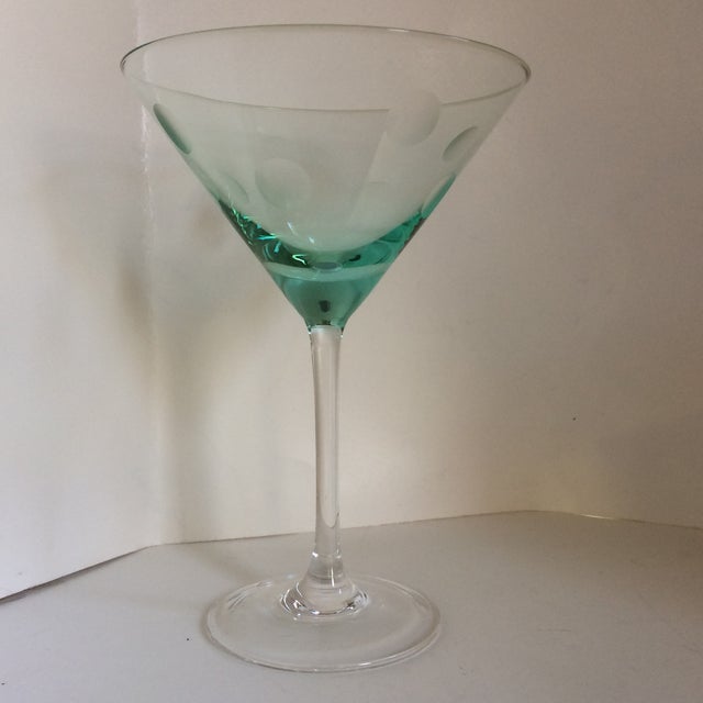 One Emerald Green Martini Glass by Waterford "Marquis" Chairish