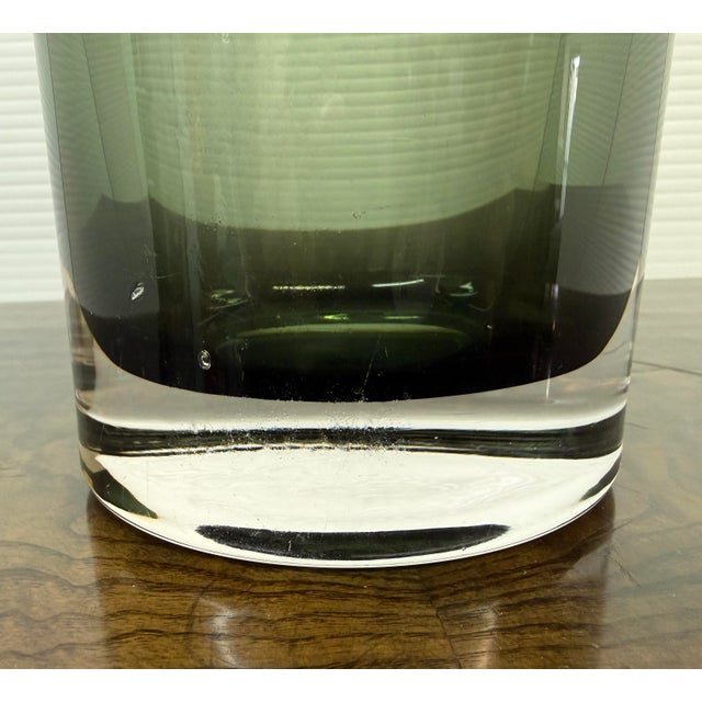 Glass Debra Moore Ombre Smoked Glass Vase, Signed For Sale - Image 7 of 12