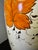Mid-Century Modern Vintage Mid-Century Modern Hand-Painted Ceramic Table Lamp With Grape Leaves & Gold, Brass Base For Sale - Image 3 of 12