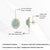 Vintage-Style 2.42ct Turquoise Cabochon Diamond Stud Earrings in 14k Yellow Gold- A Pair For Sale - Image 12 of 15