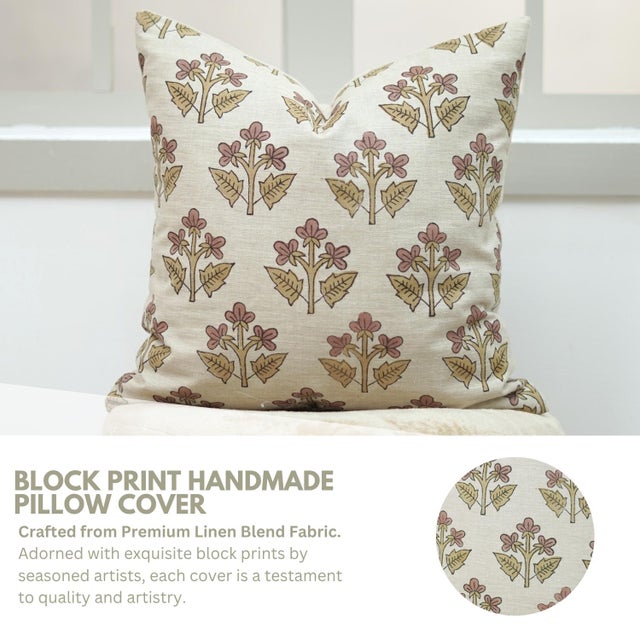 Refresh your home décor with our Linen Blend Block Print Pillow Cover – Chahat Design, thoughtfully crafted to bring...