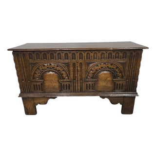 Minature Oak Coffer, 1920 For Sale
