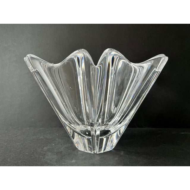 Mid-Century Modern Early 21st Century Orrefors "Orion" Large Crystal Bowl, Designed by Lars Hellsten For Sale - Image 3 of 7