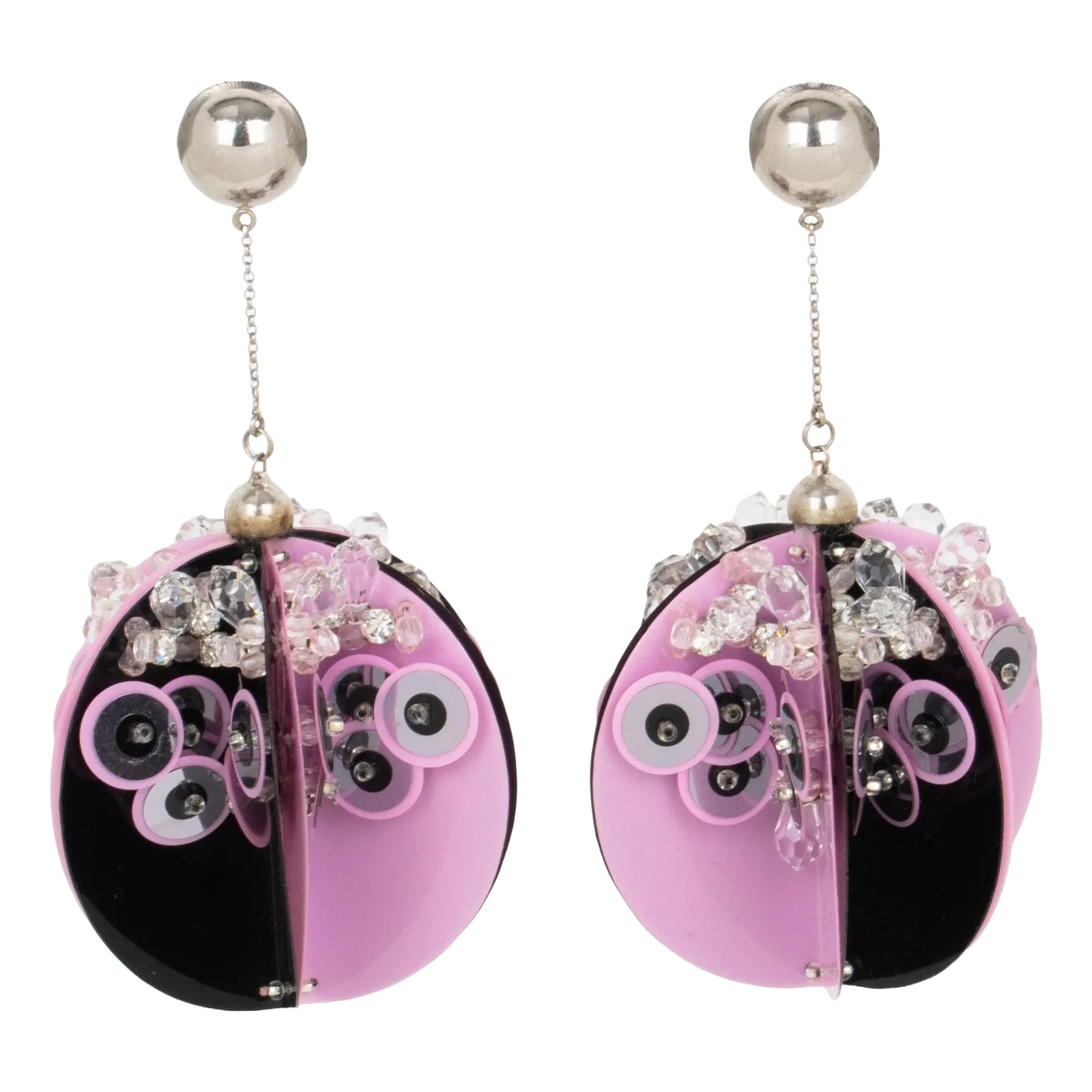 Prada Runway Ss 2016 Black and Pink Sequin Disco Clip  display picture 2