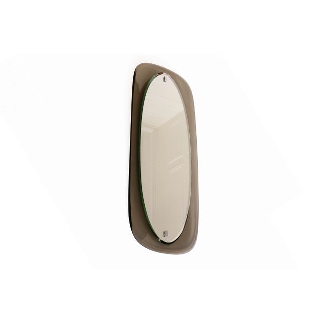 Vintage Italian Wall Mirror in Mirrored and Colored Crystal, 1970s For Sale - Image 10 of 10