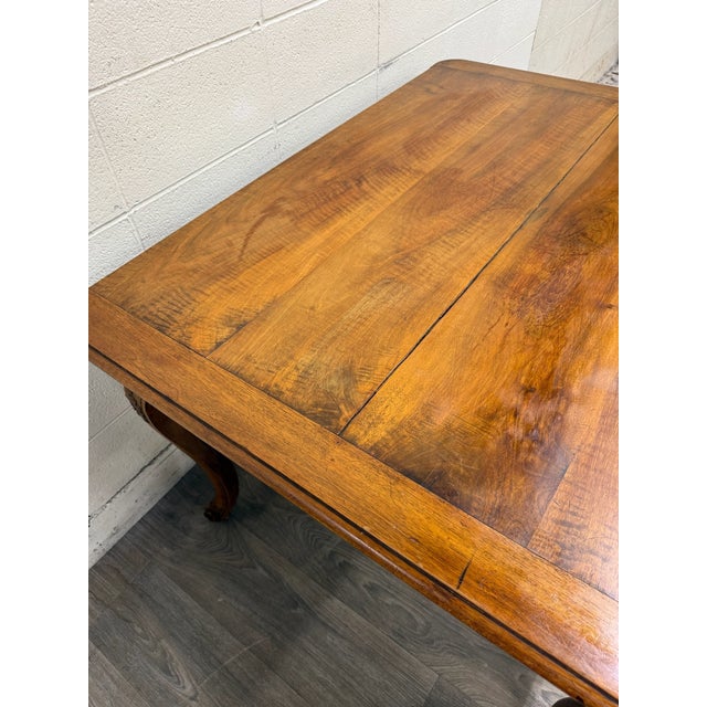 Antique French Louis XV Provincial Country Style Draw Leaf Dining Table For Sale - Image 16 of 18