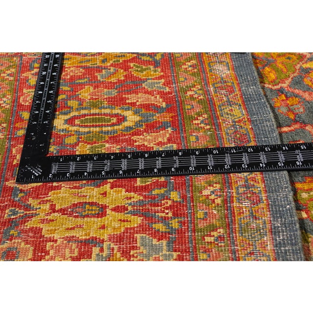 Textile Late 19th Century Persian Sultanabad Rug, 10'05 X 19'00. For Sale - Image 7 of 10