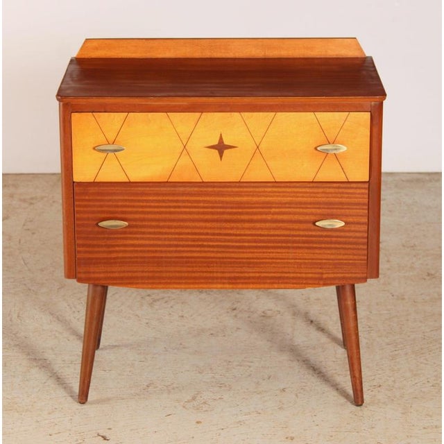 Mid-Century Mahogany Chest of Drawers with Brass Handles by Lebus, 1950s For Sale - Image 12 of 12