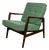 Vintage PRL Lounge Chair in Green Boucle, 1970s For Sale
