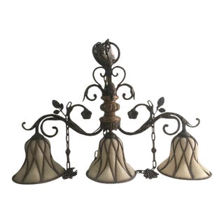 Fine Art Lamps Hand Made Wrought Iron Center Island Chandelier For Sale