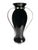 Contemporary Black Glass Vases With Stainless Steel - A Pair For Sale - Image 4 of 8