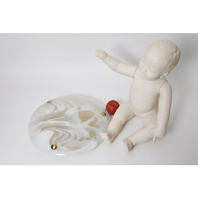 Marble Murano Glass Flush Mount by Egon Hillebrand for Hille, Germany, 1960s For Sale - Image 10 of 11