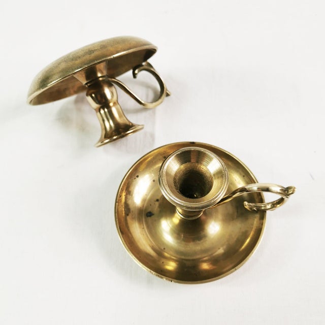 Art Deco Brass Candlesticks, Germany, 1960s, Set of 2 For Sale - Image 4 of 11