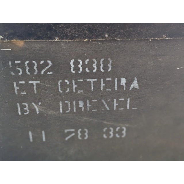 Late 20th Century Drexel Heritage Black Lacquer Et Cetera Chinoiserie China Cabinet Bookcase For Sale - Image 10 of 11